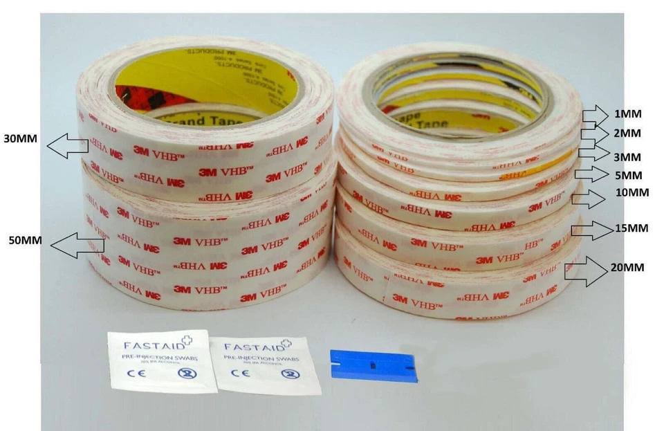 3M VHB Tape 4914 For LCD/Display and Bezel bonding,0.25mm Thickness with kit - Image 1 of 1