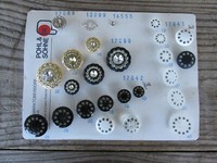 REDS Lot of 10 Cards Vintage Sewing Buttons on Original Cards