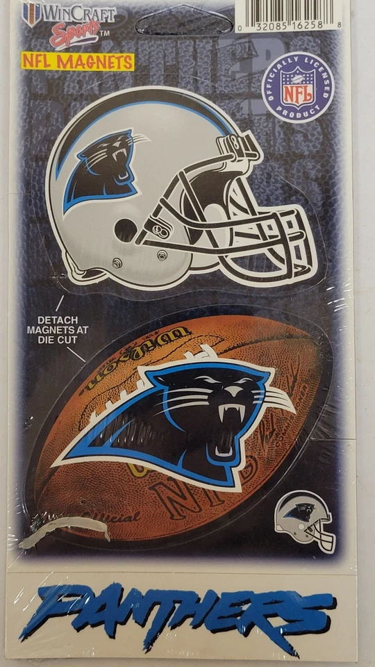 NFL Carolina Panthers 3 Piece Magnet Set, NEW - FOOTBALL - Image 1 of 1