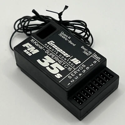 GRAUPNER JR 3867 SSS 35s 8-CHANNEL RC RECEIVER 35 MHZ FM PPM SINGLE CONVERSION - Image 1 of 4