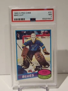 1980-81 O-Pee-Chee Mike Liut Rookie RC #31 PSA 7 St. Louis Blues - Picture 1 of 3