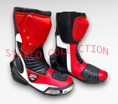 Nuevo Para Hombres Ducati Motocicleta Original Cuero Zapatos Montar Motocicleta Carreras Botas Foto 1 de 4