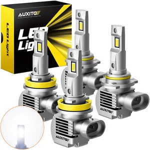 4X?AUXITO?9005/HB3?+?H8/H9/H11?6000K?Headlight?LED?Kit?Bulb?High?Low?Beam Xenon - Picture 1 of 12
