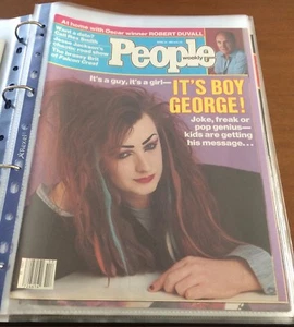 BOY GEORGE CULTURE CLUB RARE People VOL 21 #16 US MAGAZINE COVER & ARTICLE ONLY  - Picture 1 of 1