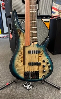 Bajo eléctrico de 7 cuerdas Ibanez SRAS7CBS 2023 taller bajo, azul cósmico Starburst Foto 1 de 4