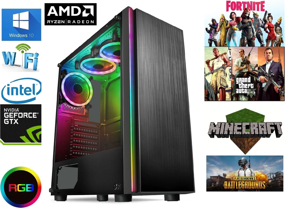Gaming Computer PC AMD RYZEN 5 5700g up to 32GB ram ssd nvme hdd Custom Options - Image 1 of 4