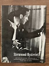 The Big Sleep Humphrey Bogart Laureen Bacall Vintage 1946 Danish Movie Program