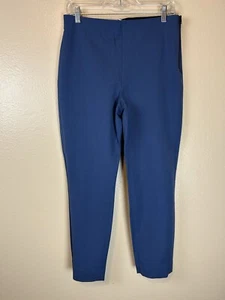 Everlane 10 Side Zip Pants Blue Trousers Career Work Slim Crop Cotton Stretch - Picture 1 of 5