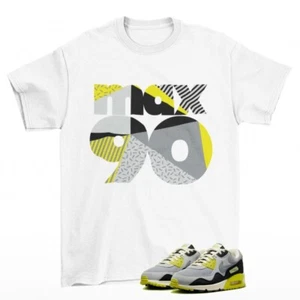 Throwback Shirt White to Match Air Max 90 Patta Cyber Particle Grey HF8814-001 - Picture 1 of 2