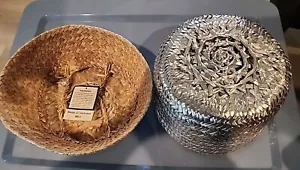 Seagrass Planter Baskets Stylish Indoor Outdoor Flower Pots, New - Picture 1 of 2