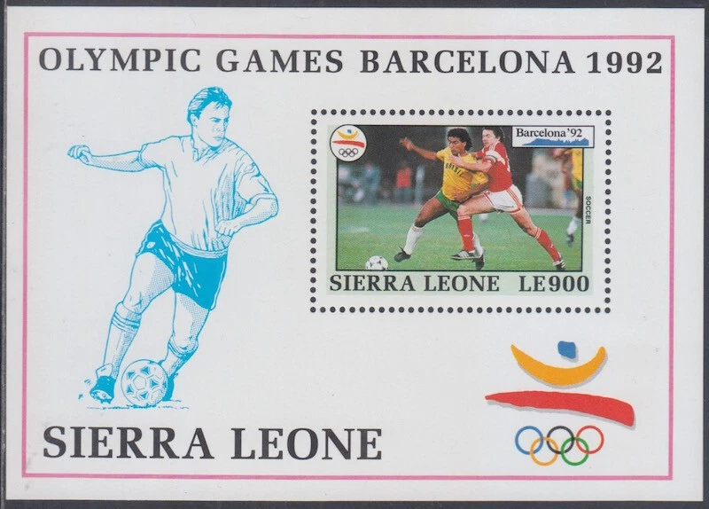 SIERRA LEONA Sc #1519 CPL MNH S/S - OLIMPIADAS DE VERANO BARCELONA 1992 Foto 1 de 1