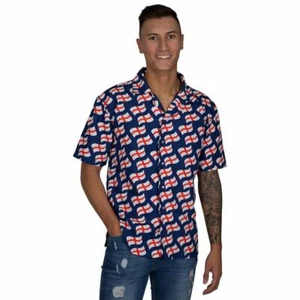 Football Euros England Shirt Flag Top St Georges Cross Mens Fancy Dress - Picture 1 of 3