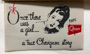 Once there was a girl | True Chevignon Story 1980s/90s Embroidered Sew-On Patch - Picture 1 of 2