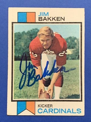 JIM BAKKEN (4 ProBowls) Signed 1973 Topps #97 Cardinals Wisconsin Autograph Auto - Image 1 of 2