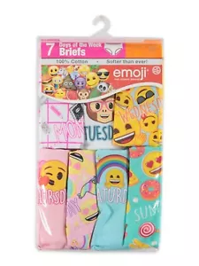 Girls Emoji Days Of The Week SIZE 4 Underwear 7 Pack Brand New HANDCRAFT NWT - Picture 1 of 4