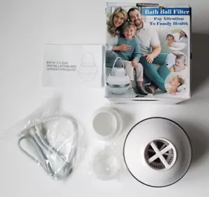 JUSTOWE Bath Ball Filter White Color 8 Stages - Filter for Softer Skin and Hair - Picture 1 of 3