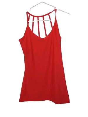 Camiseta sin mangas para mujer MPG rosa coral con tiras XS Foto 1 de 3