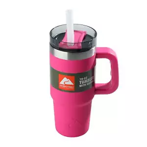18 oz Insulated Stainless Steel Tumbler with Handle, Hot Pink - Picture 1 of 6