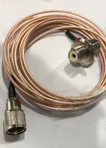 3M RG316 UHF Male to UHF SO239 Jack Female RA Ham Amateur Radio Antenna Cable - Picture 1 of 2