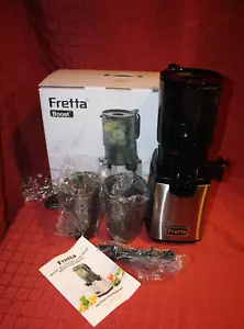 Fretta Slow Juicer Entsafter Gemüse und Obst , 250W Edelstahl - Bild 1 von 5