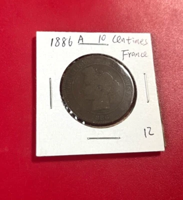 1886 A FRANCE 10 CENTIMES COIN - NICE WORLD COIN !!! - Image 1 of 2