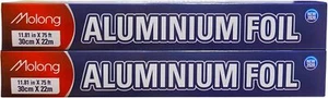 Heavy Duty Aluminum Foil 75ft for Cooking,Baking,BBQ (2 Pack) - Picture 1 of 8
