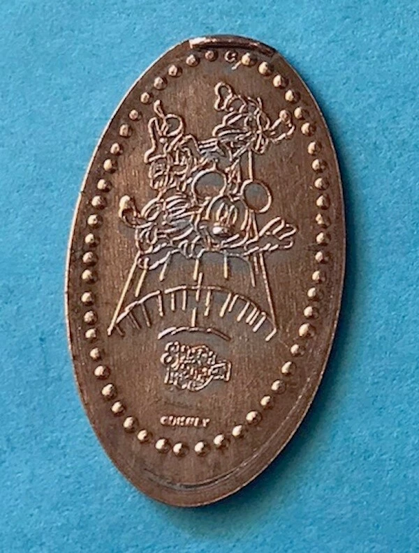 NOW CLOSED & GONE THE DROP SPLASH MOUNTAIN MICKEY GOOFY PRESSED PENNY DISNEY - Image 1 of 1