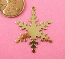 W/Top Ring-4 Pc(s) Large Brass Snowflakes