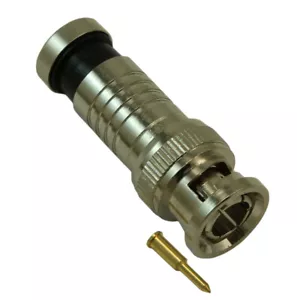 Conector de compresión 6G-SDI (4K) BNC para escudo QUAD RG6 coaxial - Imagen 1 de 2