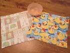 Handmade Quilted Elephant / Duck Print Flannel Burp Cloth, Lap Mat, Change Pad