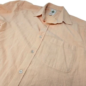 Camisa manga corta The Territory Ahead Seersucker talla mediana naranja para hombre - Imagen 1 de 5