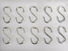 S Shaped Hooks for Hanging x10 (30MM x 3MM Zinc Plated Steel)