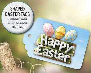 Etiquetas de regalo de Pascua. Etiquetas de cesta para Pascua, etiqueta de regalo de conejo. Etiqueta de Pascua Feliz 24c - Imagen 1 de 3