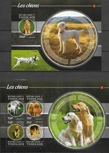 TOGOLAISE - 2015 MNH "Naturaleza - PERROS" ¡Dos hojas de recuerdo!! - Imagen 1 de 1