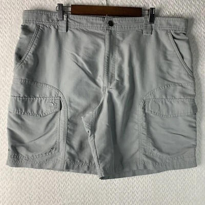 Bermuda de pesca Reel Legends masculina 42 cinza - Imagem 1 de 4