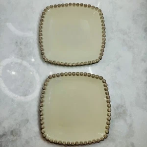 Juego de 2 platos cuadrados de ensalada de gres Southern Living at Home Villa 8,25" - Imagen 1 de 9