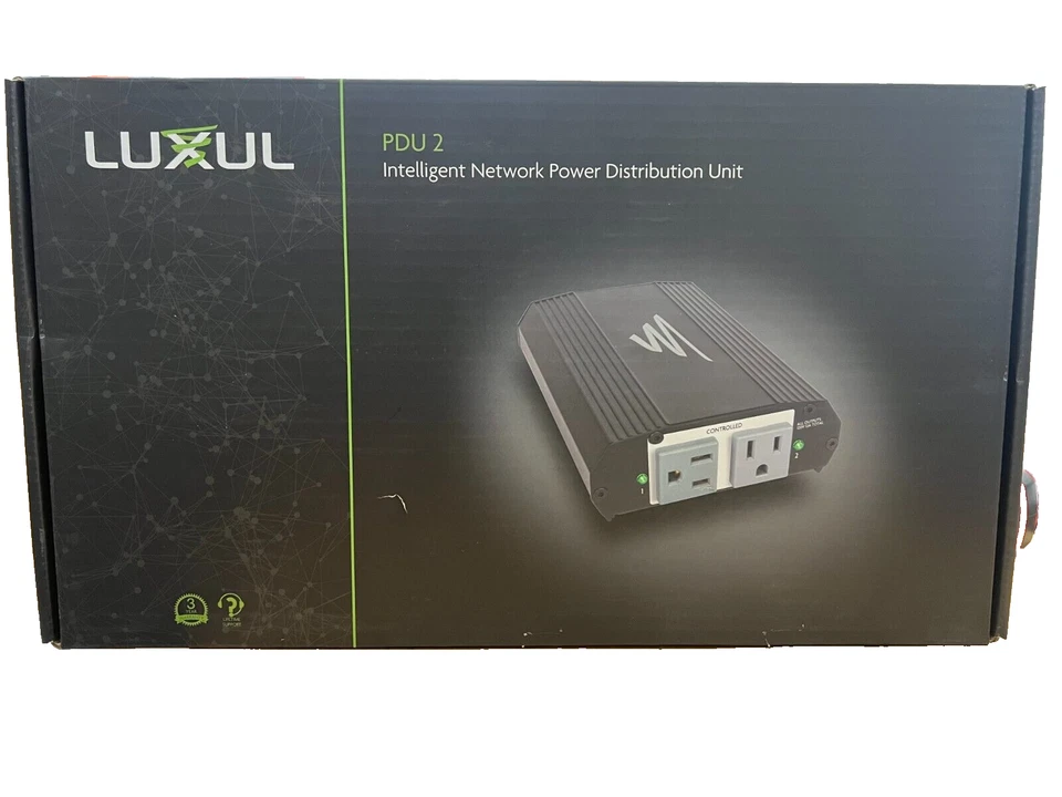LUXUL PDU2 2 Outlet Intelligent Network Pwr Dist. Unit Good Cond - Pre Owned