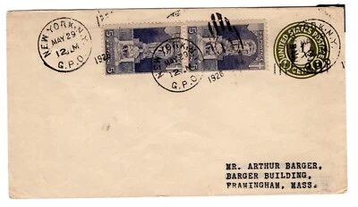 #628 Ericsson Memorial 1926 FDC Washington DC on Entire Likely Gorham - Image 1 of 2