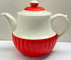 Vintage Drip-O-Lator Coffee Pot Tea + Lid Red Art Deco Enterprise Aluminum READ - Picture 1 of 19