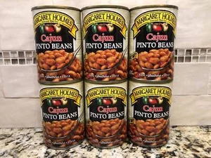 6 CANS Margaret Holmes Cajun Pinto Beans 15 oz Can Pepper Onions - Picture 1 of 6