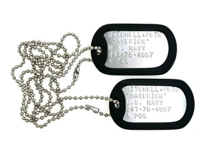 MAVERICK Top Gun Military Stainless Steel Dog Tag Set Cosplay Halloween - Picture 1 of 2