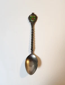 London Souvenir Löffel versilbert Sammlerstück, Emaillebild Krone - Bild 1 von 4