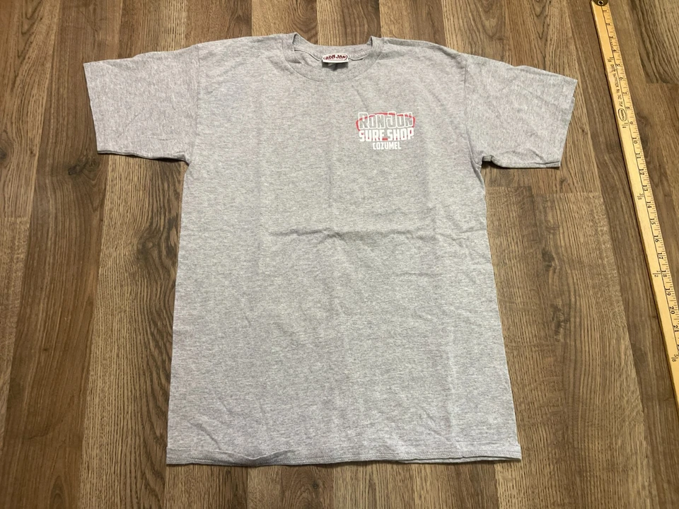 Camisa Ron Jon Surf Shop, Para Hombre Talla Pequeña, Gris Rojo Blanco Foto 1 de 4