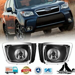 Fog Lights For 2014-2018 Subaru Forester XT Bumper Lamps w/Wiring+Switch Kits