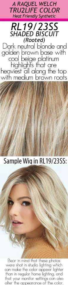 Raquel Welch Fascination HD HF Synthetic Wig RL19/23SS Shaded Biscuit Average