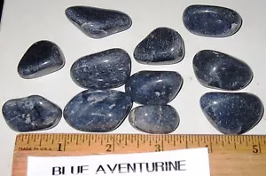 2 Cristalli curativi BLU Avventurina Tumbled Reiki misura grande 1" - 1 1/2" - Foto 1 di 4