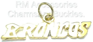 Broncos Charm Wort Anhänger EP vergoldet mit lebenslanger Garantie! - Bild 1 von 11