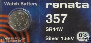 Button Cell Type SR44W Battery Renata 2 Pcs - Picture 1 of 1