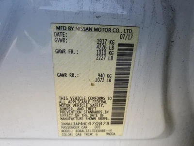 Коробка воздухоочистителя 2017 Nissan Altima 2,5 л б/у от оригинального производителя 143 000 миль 3619038 - Изображение 1 из 4