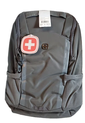 Mochila de viaje discreta SWISSGEAR para trabajo de cercanías para computadora portátil de 15" - gris carbón Foto 1 de 4